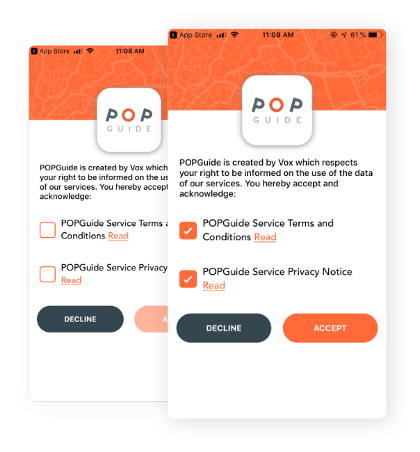 Pop Guide App Screenshot