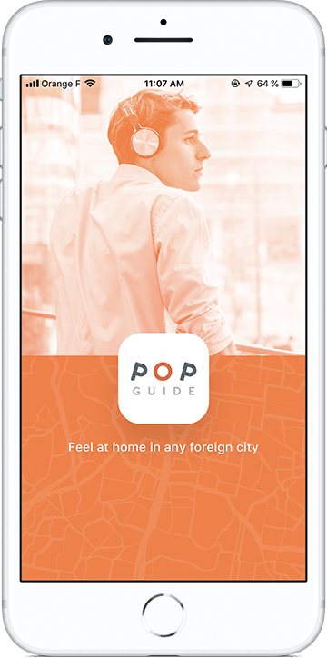 Pop Guide app onboarding