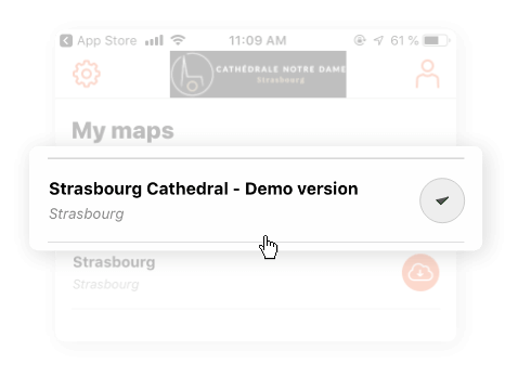 Sélection du module de visite de la Cathédrale