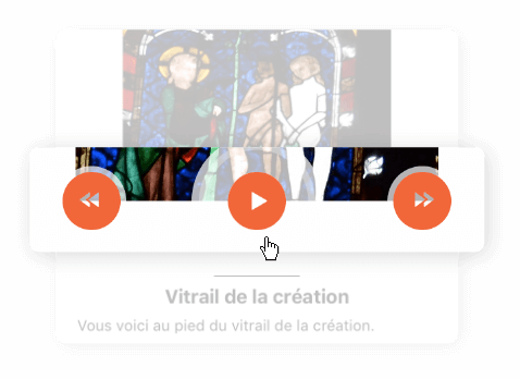 Cliquer sur le bouton "play" pour écouter les commentaires