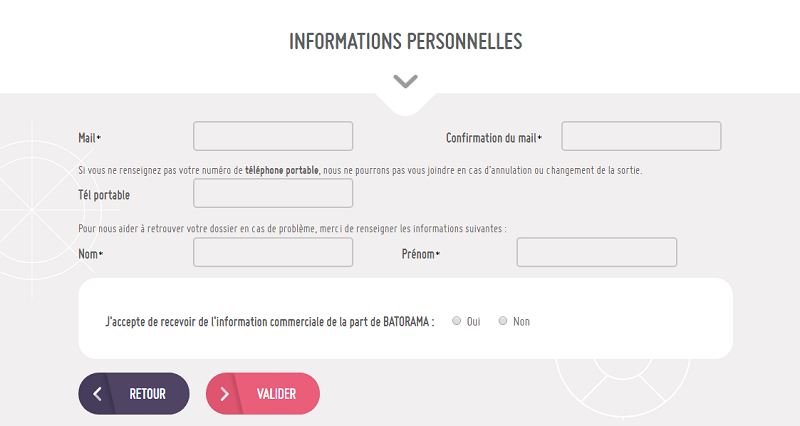 Création d'un compte client simple et rapide sur le site de vente en ligne de Batorama