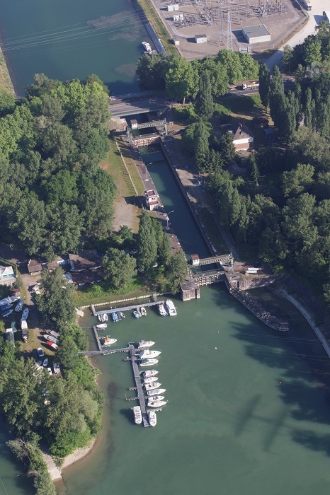 Photo Frantisek Zvardon Vue aérienne sur l'écluse sud de Strasbourg