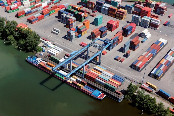 Le terminal conteneurs sud du port autonome de Strasbourg