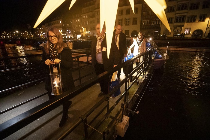 La flamme de la Paix à Strasbourg La flamme de la Paix à Strasbourg