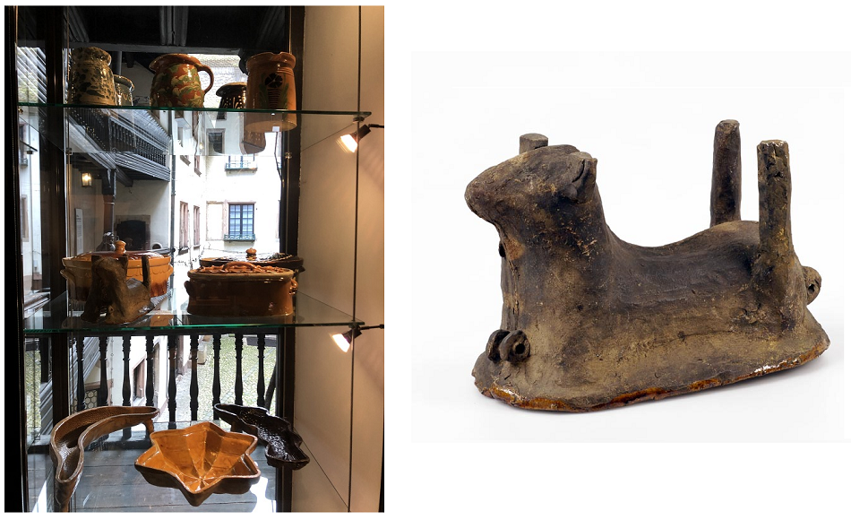 Moule à osterlammele dans la vitrine du musée alsacien de Strasbourg - Photo : Mathieu Bertola Moule à osterlammele dans la vitrine du musée alsacien de Strasbourg