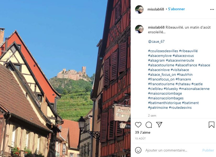 Ribeauvillé au concours photo instagram CAUE