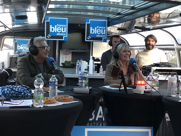 Bernadette et Jean-Claude pour l'émission 100% VIP de France Bleu Alsace
