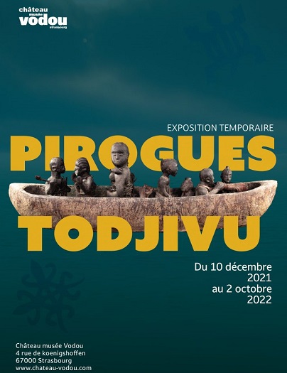 Exposition temporaire sur les pirogues Todjivu au musée Vodou