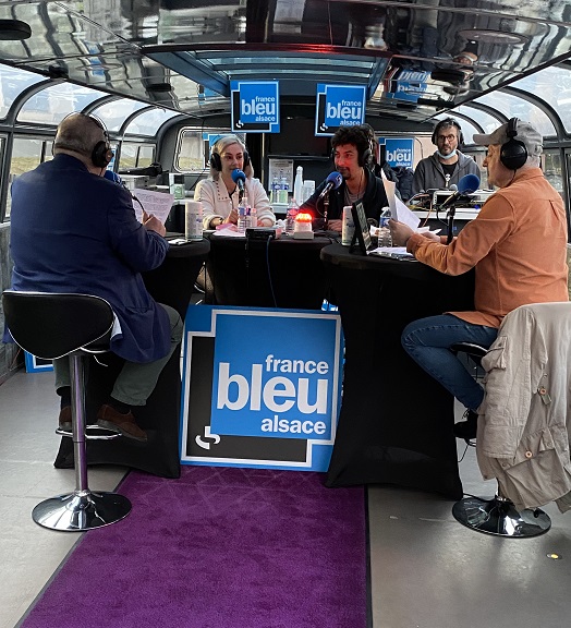 Najim et Margaux pour l'émission 100% VIP de France Bleu Alsace