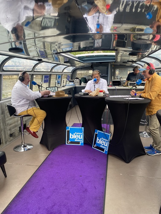 Jean-Philippe Pierre, Bernard Baud et Thierry Kallo France Bleu Alsace 100% VIP Bernard Baud