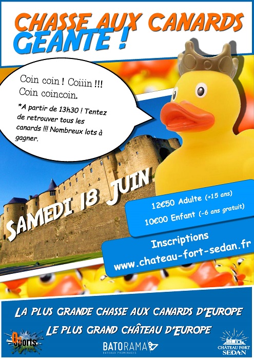 Affiche de la chasse aux canards organisée à Sedan