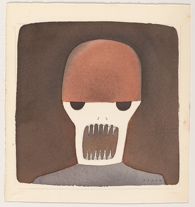 Jean-Michel Folon, « Article 28 de la Déclaration Universelle des droits de l’Homme », 1988 Collection Fondation Folon, La Hulpe © Fondation Folon _ ADAGP Paris, 2022 Illustration de la Déclaration des Droits de l'Homme et des Nation-Unies