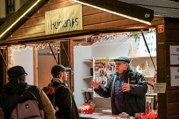 Le Collectif Humanis coordonne le Village du Partage, Place Kléber, pour Strasbourg, Capitale de Noël. © Kossi Sedjro Batorama - Village du partage - Marché de Noël de Strasbourg