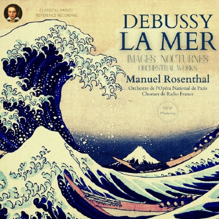 Tout comme l'édition originale de la partition de 1905, la couverture de l'enregistrement de La Mer de Claude Debussy, interprété par l'Orchestre du Théâtre national de l'Opéra en 1963, reproduit La Grande Vague de l'artiste japonais Hokusai. Tout comme l'édition originale de la partition de 1905, la couverture de l'enregistrement de La Mer de Claude Debussy, interprété par l'Orchestre du Théâtre national de l'Opéra en 1963, reproduit La Grande Vague de l'artiste japonais Hokusai.
