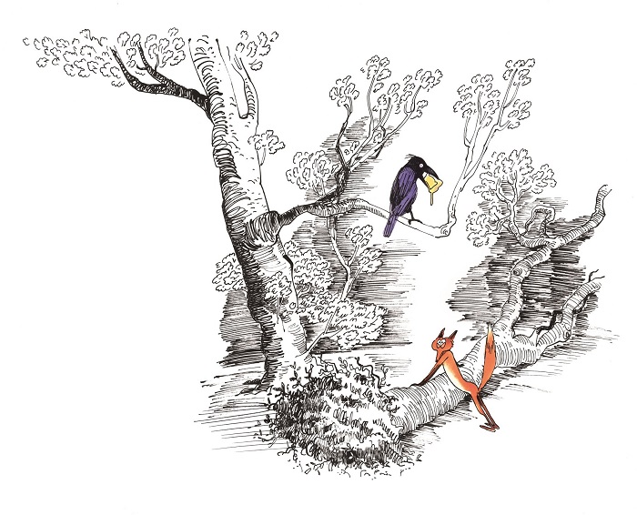 "Le corbeau et le renard" © Catherine Meurisse "Le corbeau et le renard" © Catherine Meurisse