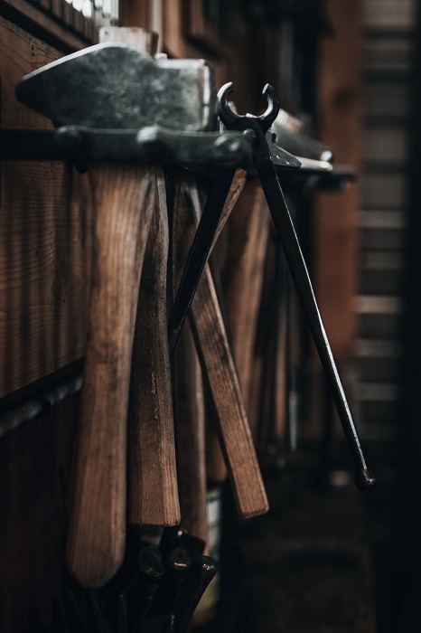 Les outils du ferronnier d’art © Aurélie Zeigin Forgeron Weibel