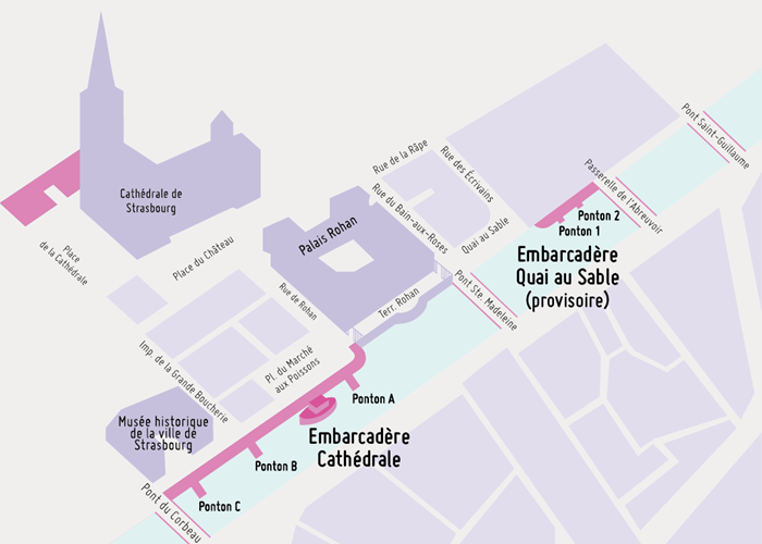 Nouveaux pontons Batorama à Strasbourg