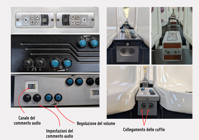 Dispositivo per il commento audio a bordo
